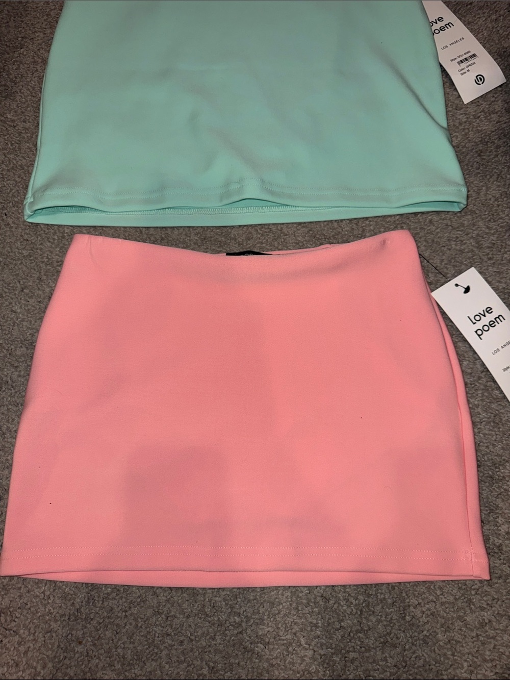Women's Mint and Pink Mini Skirts bundle - Picture 3 of 7